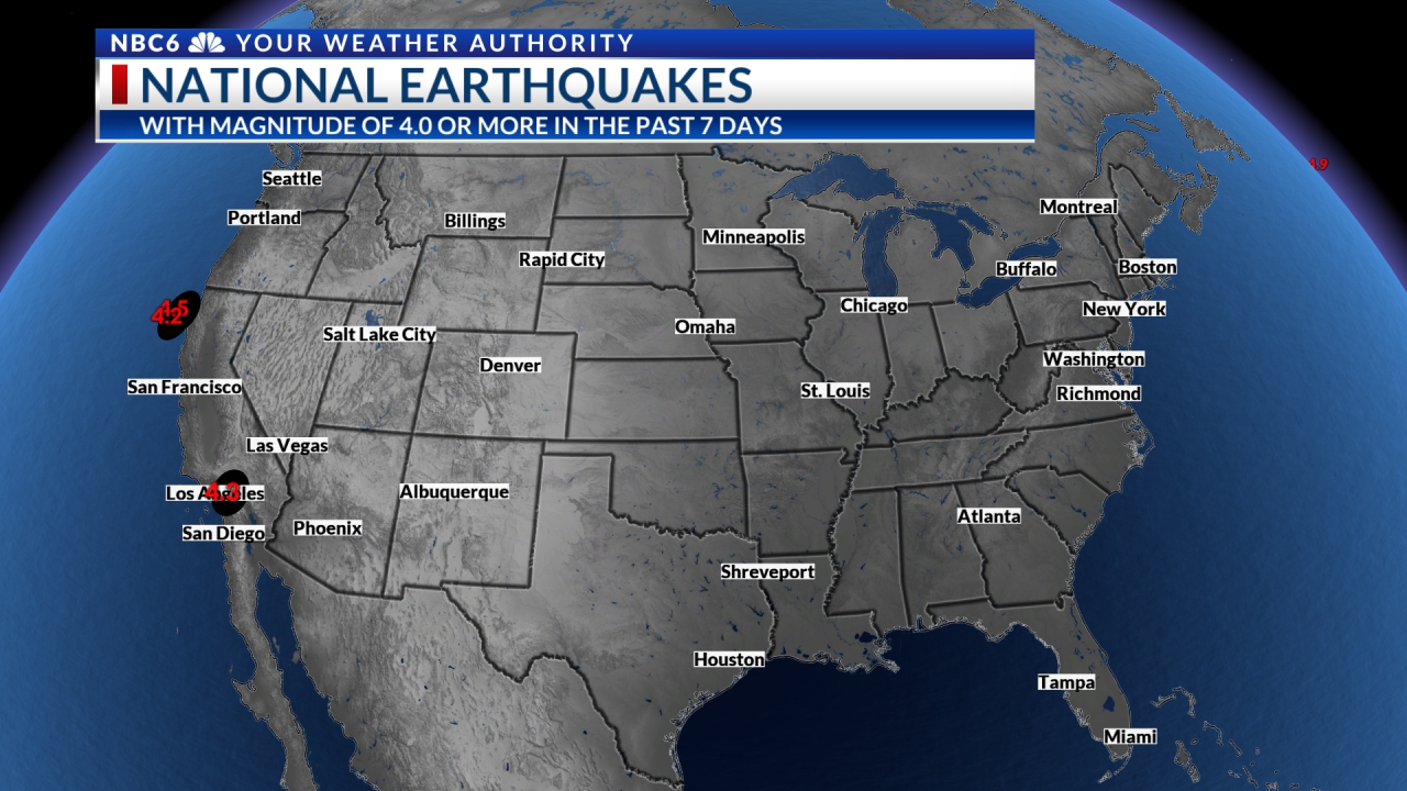 Earthquakes in the us