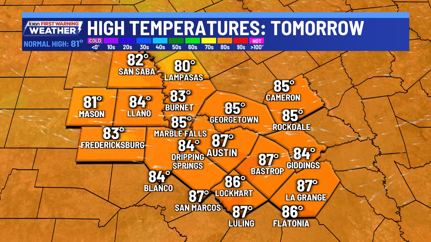 KXAN Weather Austin: Quiet night ahead as rain chances decrease this week