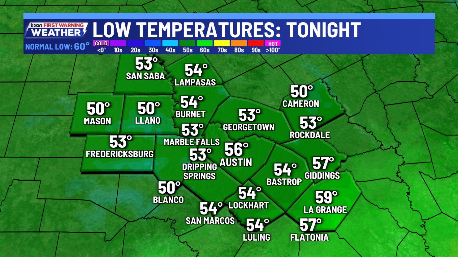 KXAN Weather Austin: One more day of 80s before a strong cold front