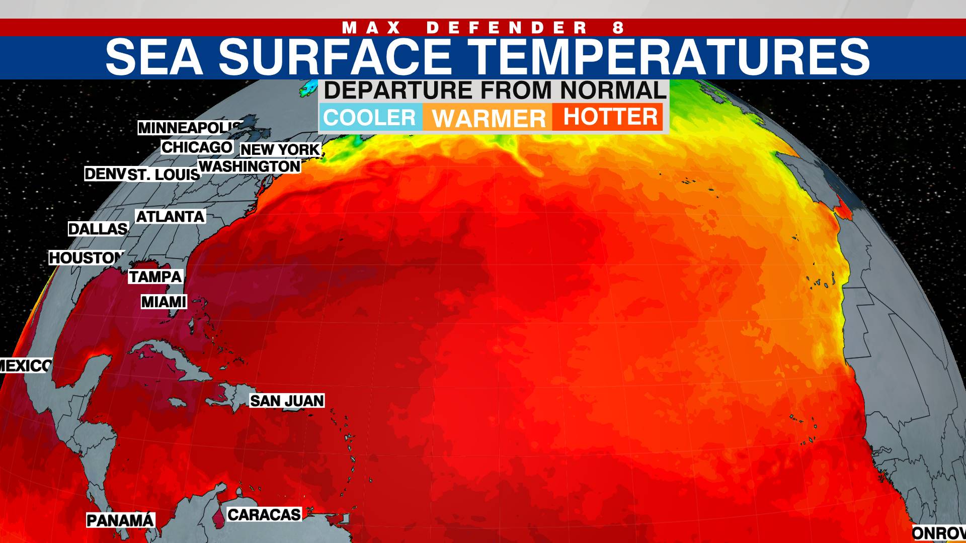 Sea surface temps Atlantic