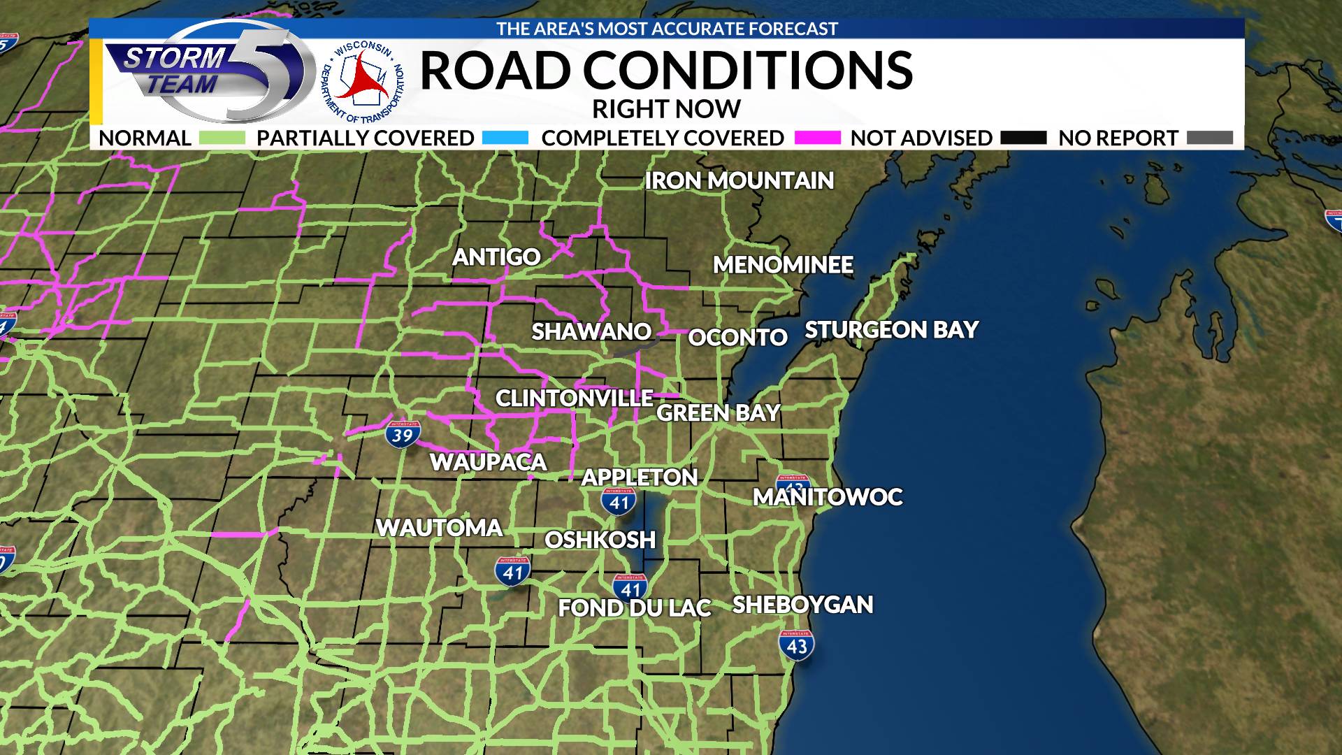 Northeast Wisconsin Road Conditions WFRV Local 5 Green Bay, Appleton