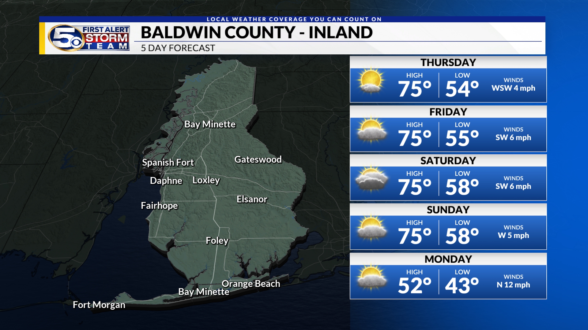 Weather Mobile & Pensacola 7 day forecast WKRG